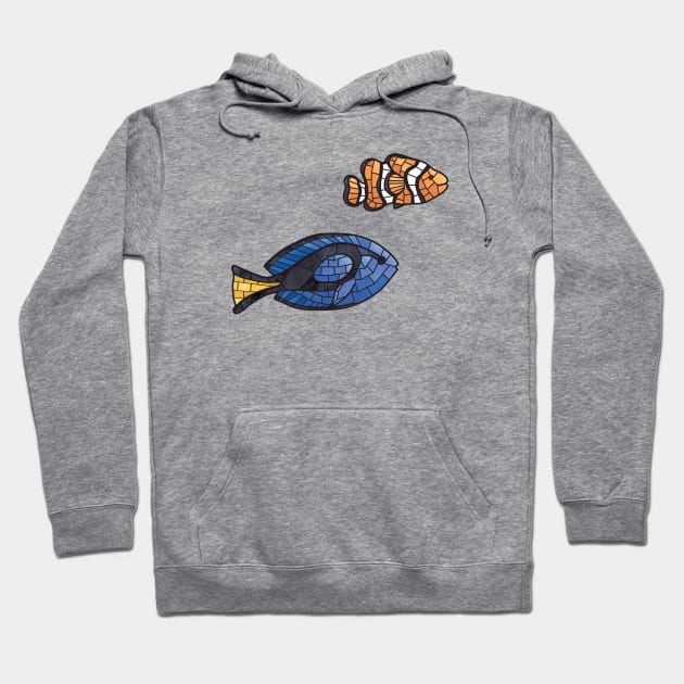 CLOWNFISH, SURGEON FISH Hoodie by DesignsByDoodle